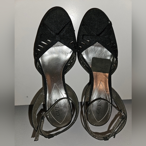GUESS by Marciano "Priscilla" Black Strappy Heels - Size 7.5 - Picture 3 of 7